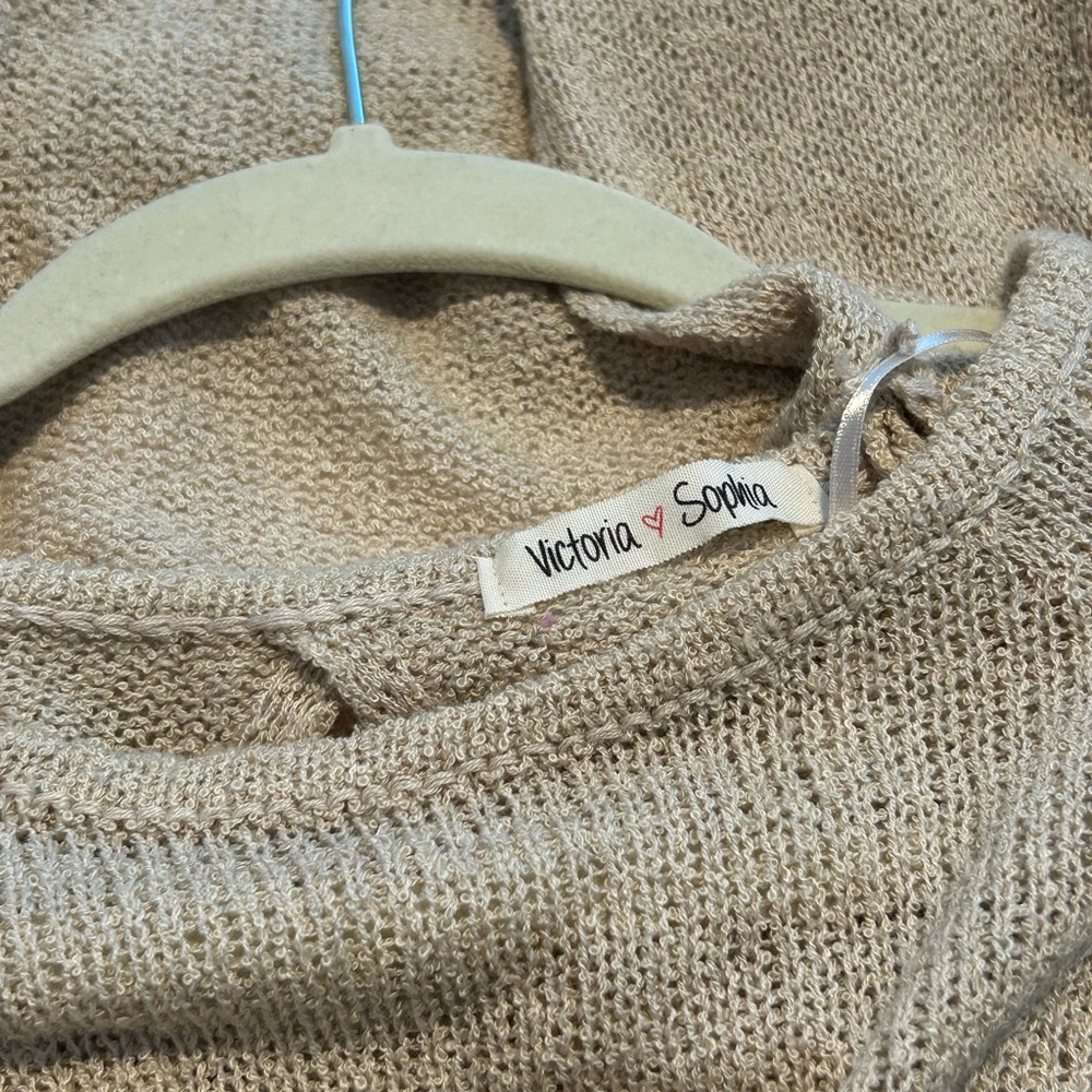 Tan Open Back Sweater - Picture 2 of 7